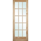 6'8" Tall 15-Lite Pine Interior Wood Door Slab
