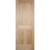 6'8" Tall 2-Panel Arch Pine Interior Wood Door Slab
