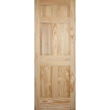 6'8" Tall 6-Panel Pine Interior Wood Door Slab
