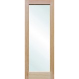 6'8" Tall Clear Glass Pine Interior Wood Door