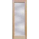 6'8" Tall Rain Glass Pine Interior Wood Door