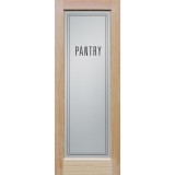 6'8" Tall Modern Pantry Glass Pine Interior Wood Door Slab