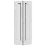 6'8" Tall 1-Panel Shaker Primed Interior Bifold Doors