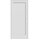 6'8" Tall 1-Panel Shaker Primed Interior Prehung Wood Door Unit