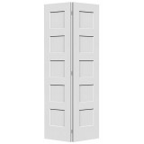 6'8" Tall 5-Panel Shaker Primed Interior Bifold Doors