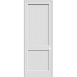 8'0" Tall 2-Panel Shaker Primed Interior Prehung Wood Door Unit