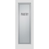 6'8" Tall Modern Pantry Glass Primed Interior Wood Door Slab