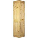 2-Panel Arch Knotty Pine Interior Wood Bifold Doors