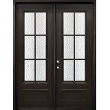 74" x 97" Tiffany Iron Prehung Double Door Unit