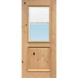 Half Mini-blind Knotty Alder Wood Door Slab