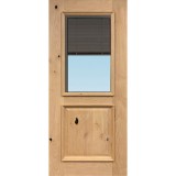 Slate Half Mini-blind Knotty Alder Wood Door Slab