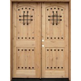 Rustic Knotty Alder Wood Double Door Unit #UK20