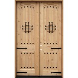 8'0" Tall Rustic Knotty Alder Wood Double Door Unit #UK20
