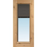 Slate Full Mini-blind Knotty Alder Wood Door Slab