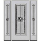 Texas Star Full Lite Fiberglass Prehung Door Unit with Sidelites #90