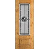 Texas Star 8'0" Tall 3/4 Lite Knotty Alder Wood Door Slab #90