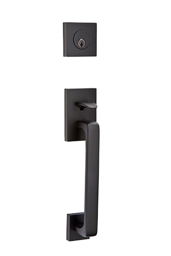Emtek Baden Lockset Flat Black Emtek Baden Lockset Flat Black