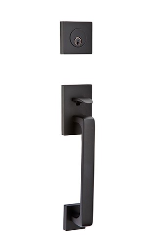 Emtek Baden Lockset Flat Black