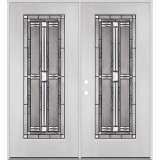 Full Lite Fiberglass Prehung Double Door Unit #297