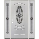 Texas Star 3/4 Oval Fiberglass Prehung Door Unit with SideOvals #60