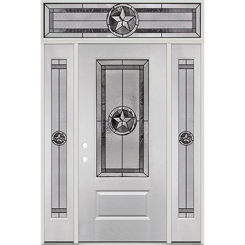 Texas Star 3/4 Lite Fiberglass Prehung Door Unit with Transom #70