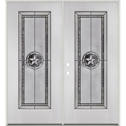 Texas Star Full Lite Fiberglass Prehung Double Door Unit #90