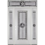 Texas Star Full Lite Fiberglass Prehung Door Unit with Transom #90
