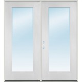 Full Lite Low-E Fiberglass Patio Prehung Double Door Unit