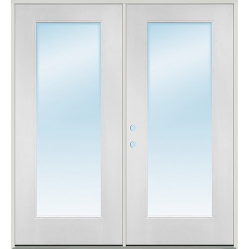 Full Lite Low-E Fiberglass Patio Prehung Double Door Unit