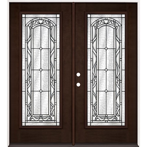 Full Lite Espresso Mahogany Prehung Double Wood Door Unit #292 Full Lite Espresso Mahogany Prehung Double Wood Door Unit #292