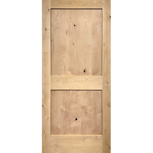 Interior 6'8" 2-Panel Shaker Knotty Alder Wood Door Slab Interior 6'8" 2-Panel Shaker Knotty Alder Wood Door Slab