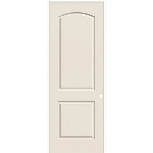 8'0" 2-Panel Arch Smooth Molded Interior Prehung Door Unit