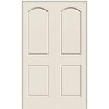 6'8" 2-Panel Arch Smooth Molded Interior Prehung Double Door Unit