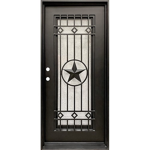 37" x 81" Texas Star Iron Prehung Door Unit