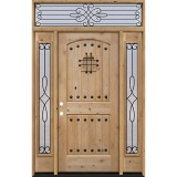 Rustic Knotty Alder Wood Door Unit with #299 Transom #UK20