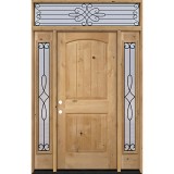 Rustic Knotty Alder Wood Door Unit with #299 Transom #UK25
