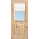 Half Mini-blind Knotty Alder Wood Door Slab