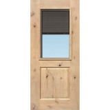 Slate Half Mini-blind Knotty Alder Wood Door Slab