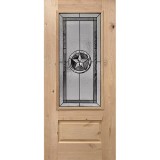 Texas Star 3/4 Lite Knotty Alder Wood Door Slab #70