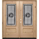 Texas Star 3/4 Lite Knotty Alder Wood Double Door Unit #70