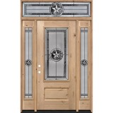 Texas Star 3/4 Lite Knotty Alder Wood Door Unit with Transom #70