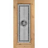 Texas Star Full Lite Knotty Alder Wood Door Slab #90