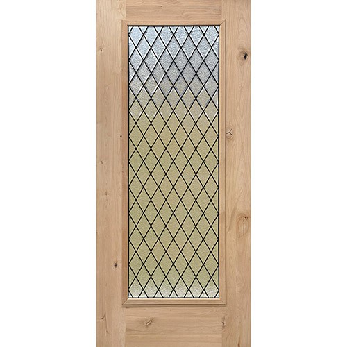 Diamond Granite Full Lite Knotty Alder Wood Door Slab #393 Diamond Granite Full Lite Knotty Alder Wood Door Slab #393