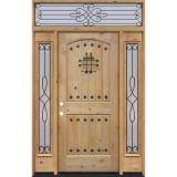 Rustic Knotty Alder Wood Door Unit with #299 Transom #UK20
