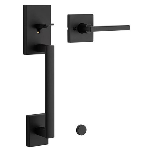 Kwikset San Clemente Exterior Door Handle Flat Black