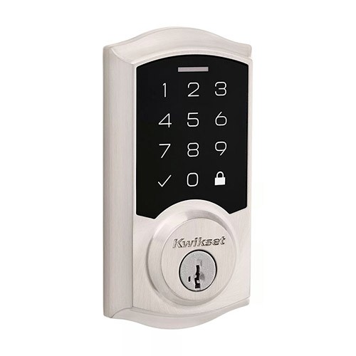 Kwikset Traditional SmartCode 270 Touchpad Electronic Deadbolt Satin Nickel