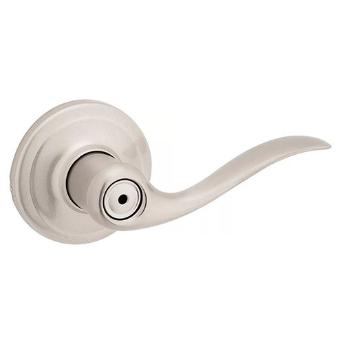 Kwikset Tuscany Privacy Interior Door Lever Satin Nickel