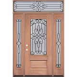 3/4 Lite Mahogany Wood Door Unit with Transom #279