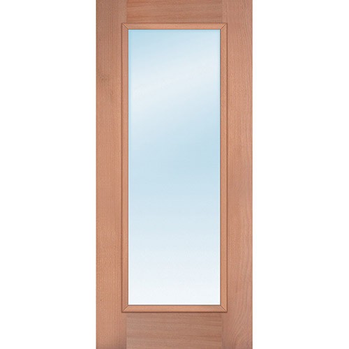 Full Lite Low-E Mahogany Wood Door Slab