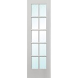 6'8" Tall 10-Lite French Primed Pine Interior Wood Door